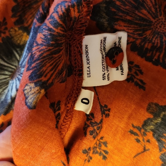 Ulla Johnson Erin Top Red Poppy Floral Size 0 - Picture 5 of 11